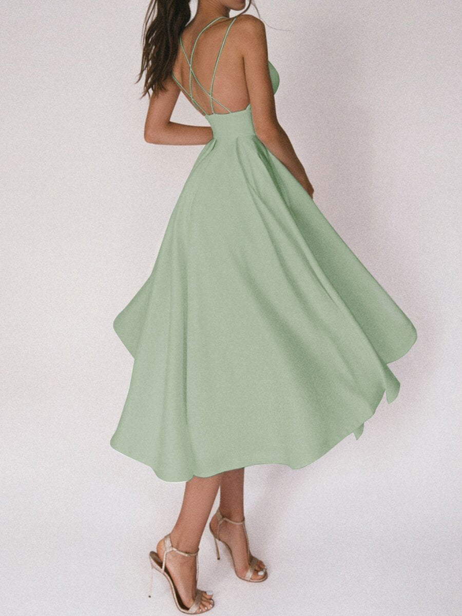 CAMRYN - CHARMY V-NECK STRAPPY DRESS