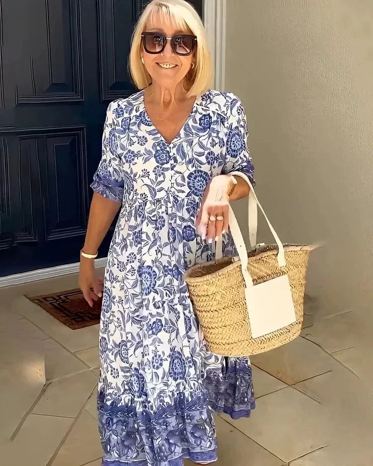 MAINE - V-NECK BOHO DRESS