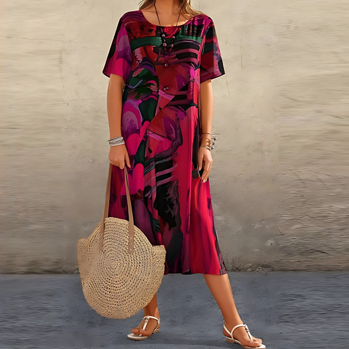 ANGELOU - SOFT GRAPHIC DRESS