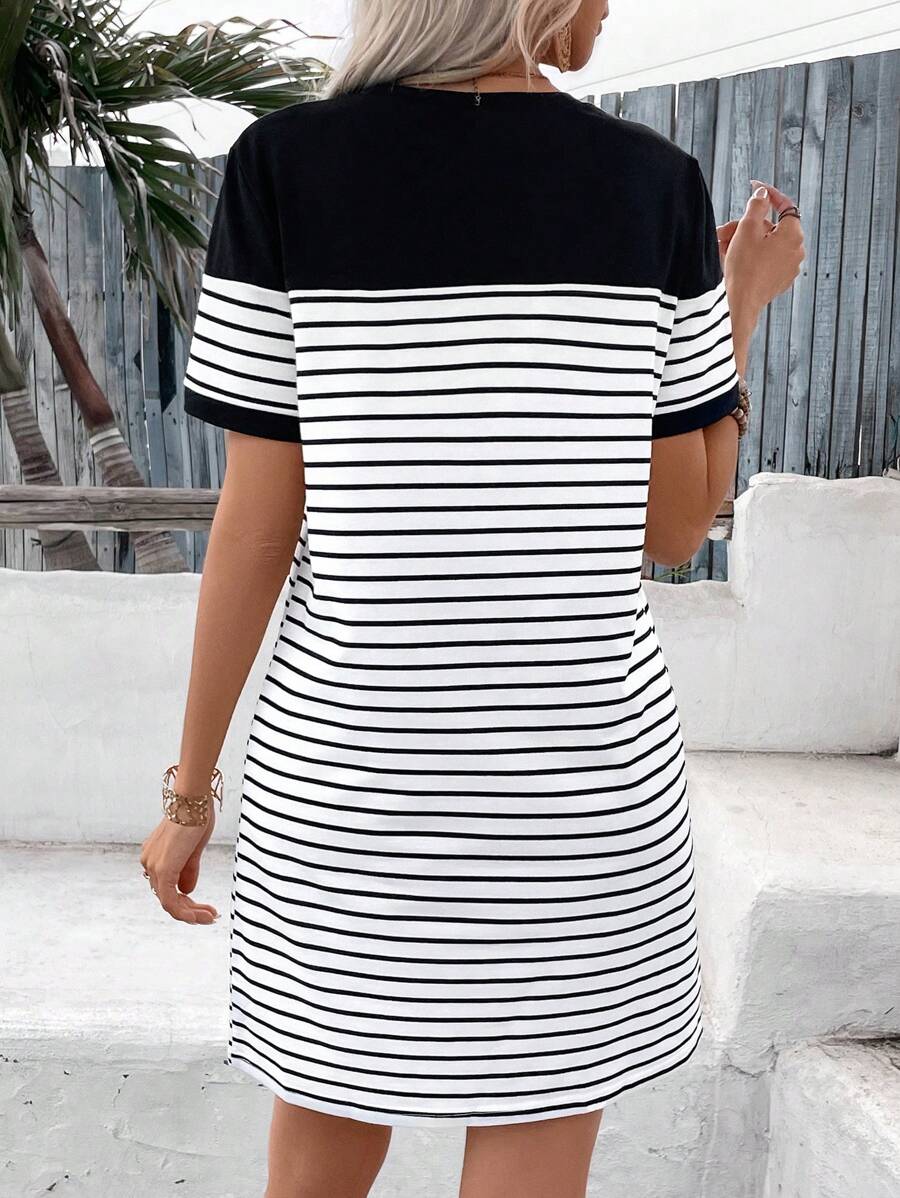 ERLINE - HEART ACCENT TEE DRESS