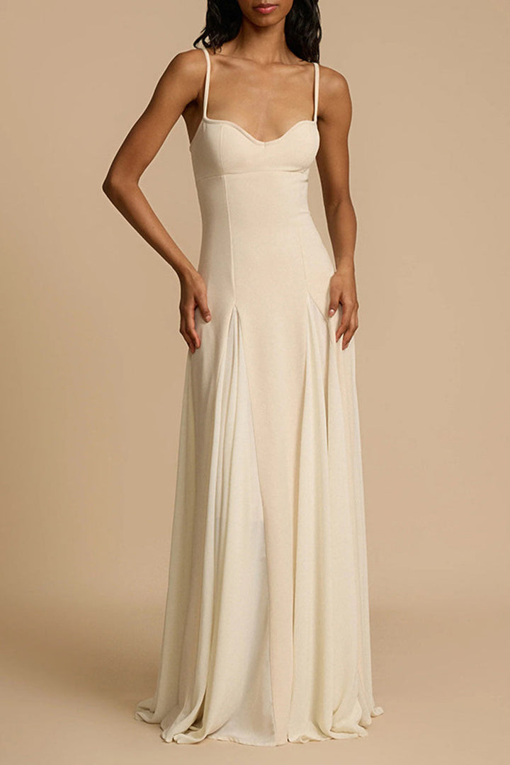 JAMMY - CHIC SOLID V-NECK SLIP DRESS