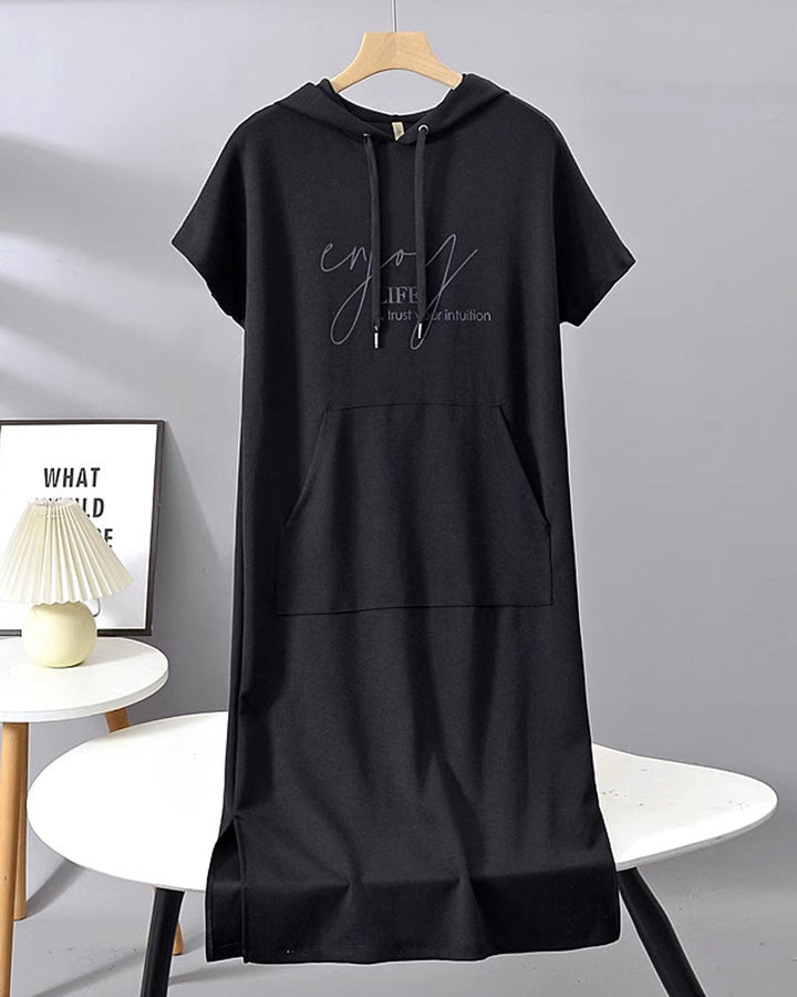 NELU - HOODED EVENING DRESS