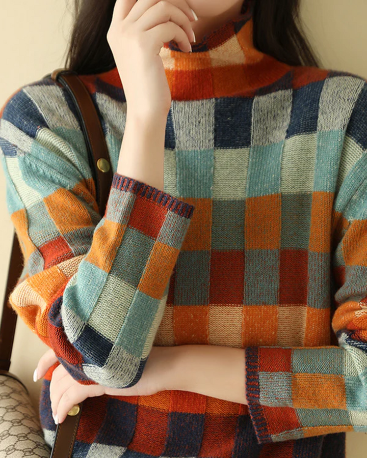 DAPHNE - COTTON PATCHWORK SWEATER
