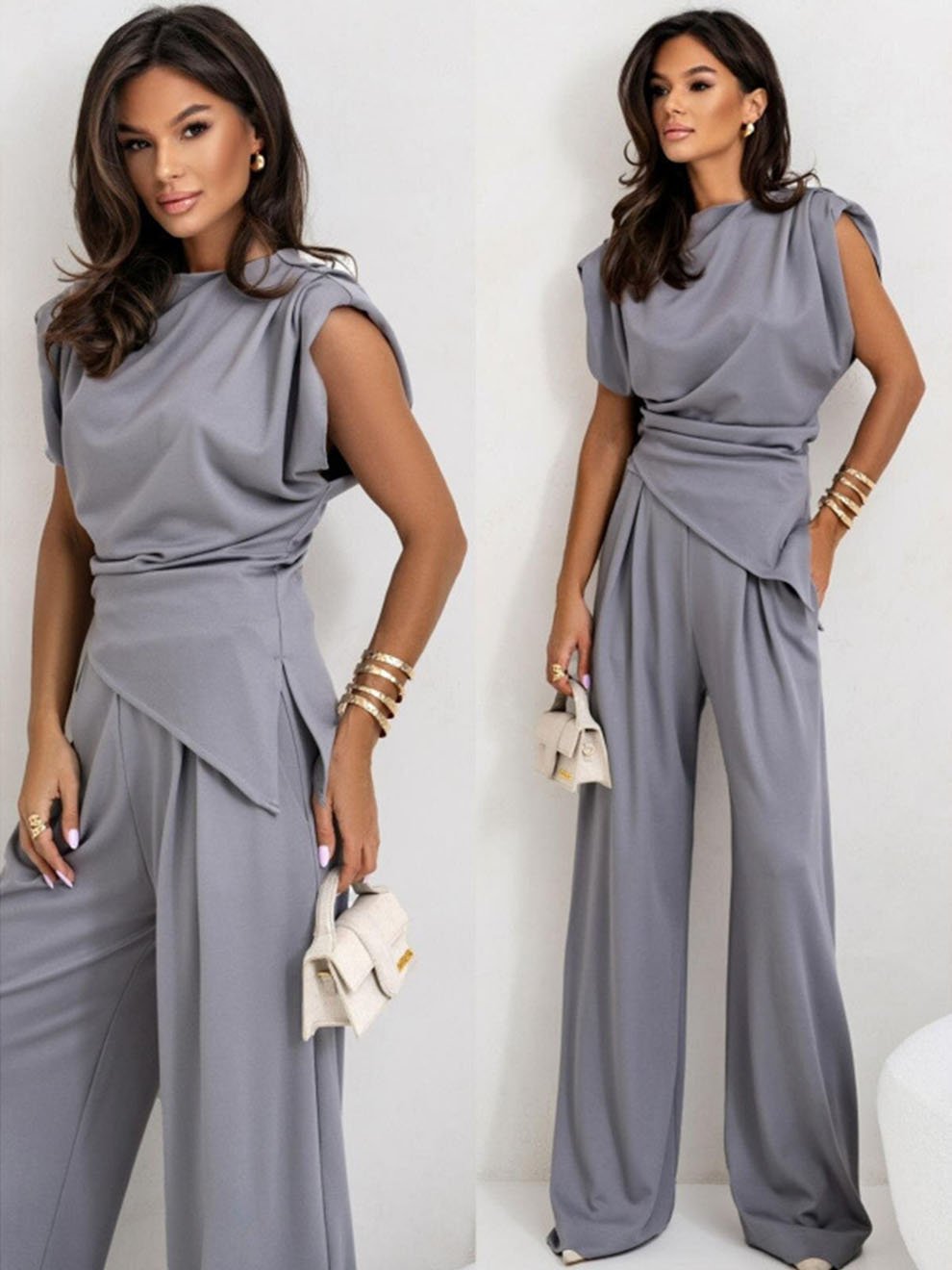 DOLLY - PLEATED TANK TOP AND TROUSER SET