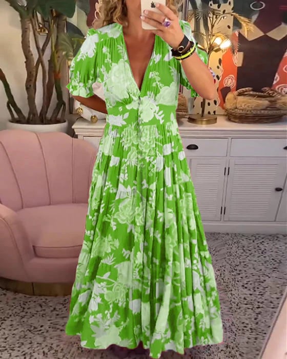 FELINA - VIBRANT FLORALS SUMMER DRESS