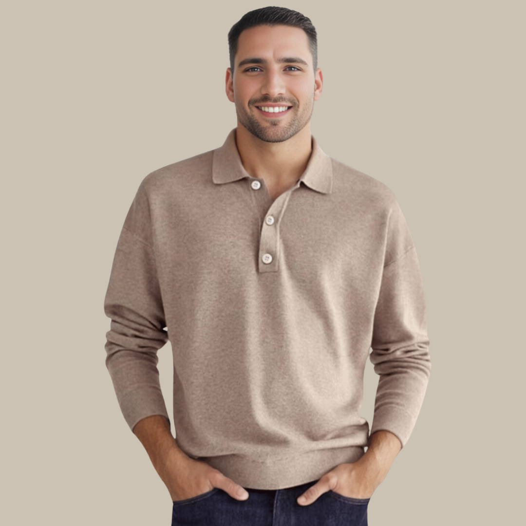 HARRY - POLO SWEATER WITH LONG SLEEVES