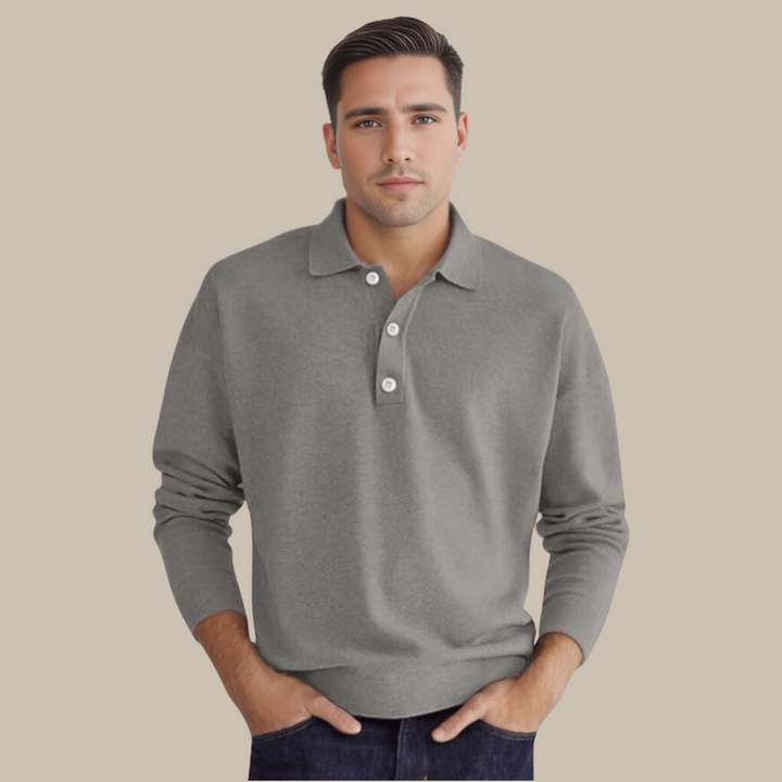 HARRY - POLO SWEATER WITH LONG SLEEVES