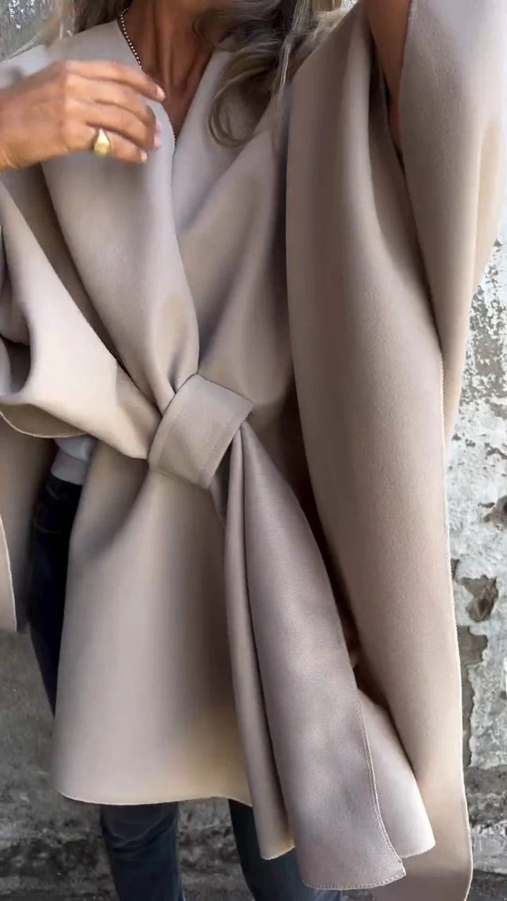 UMAIZA - EFFORTLESS STYLE V-NECK CAPE JACKET