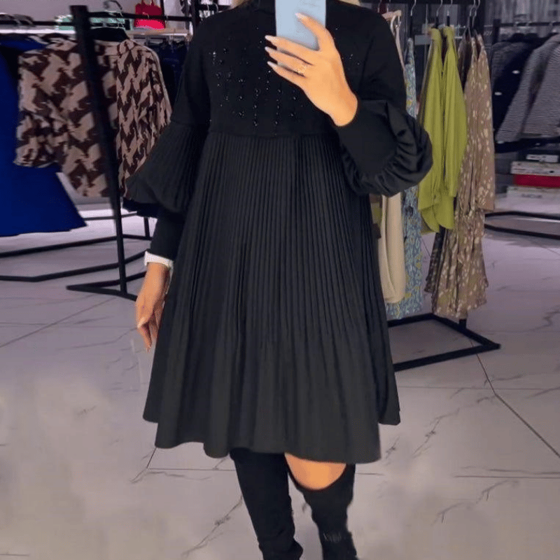 JODIEROSE - PLUS SIZE PUFF SLEEVE DRESS