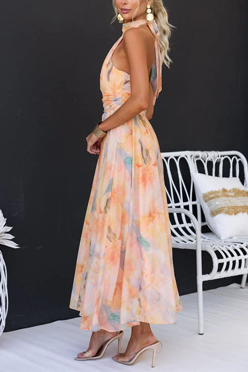 CHARLENE - HAND-PAINTED DESIGNER DRESS