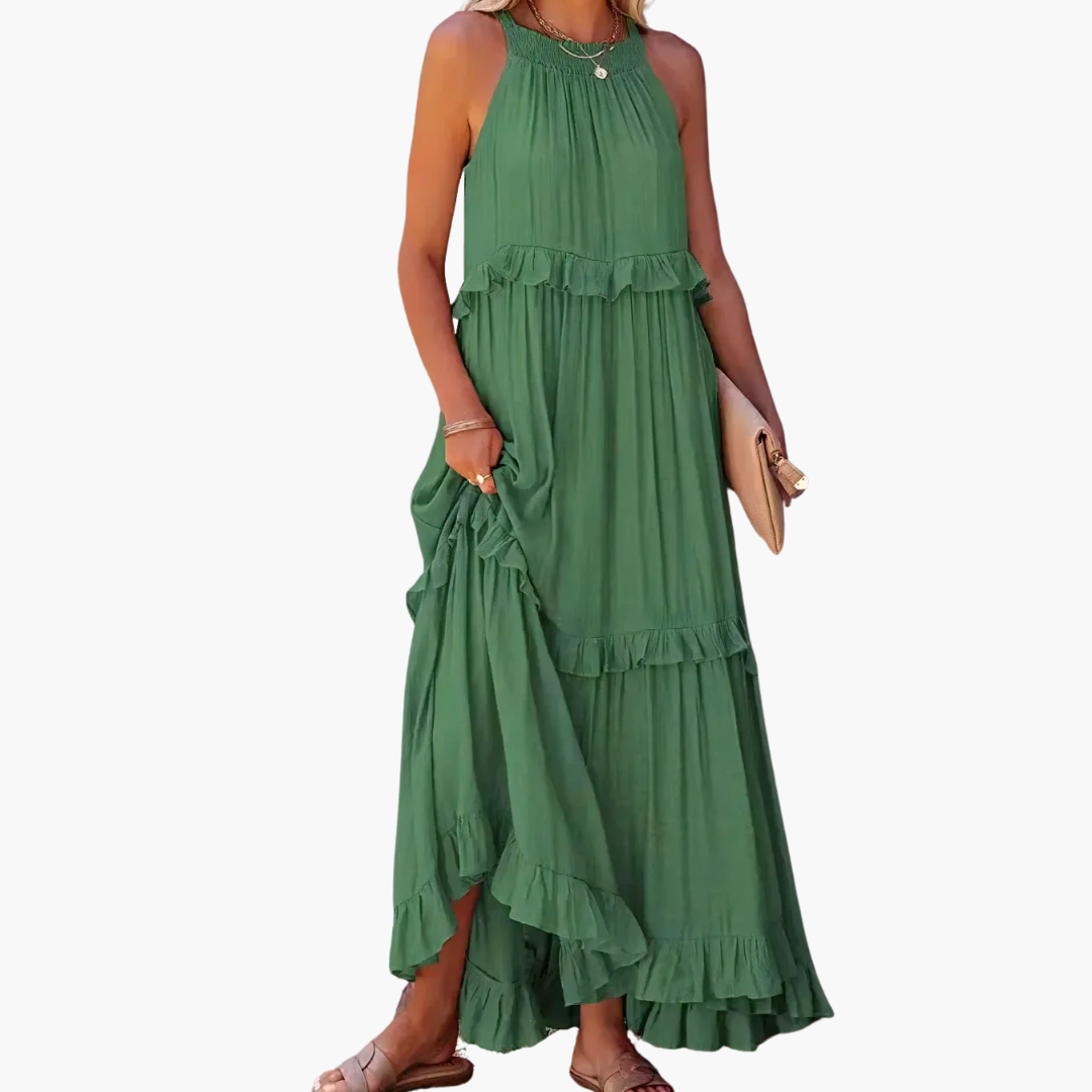 DIVINA - LIGHT RUFFLE STYLE DRESS