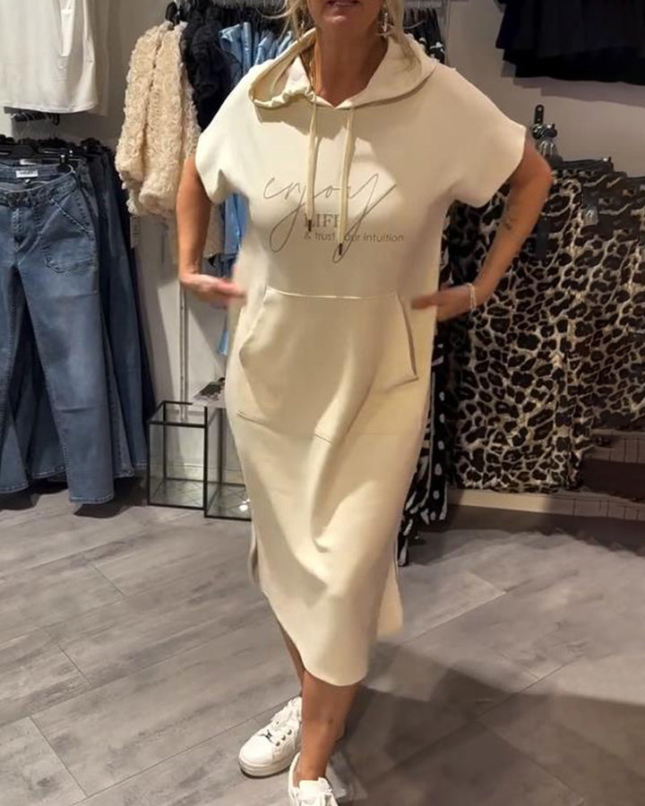 NELU - HOODED EVENING DRESS