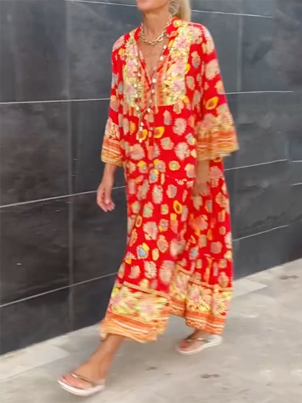 DEVONNE - SUMMER FLORAL MAXI DRESS