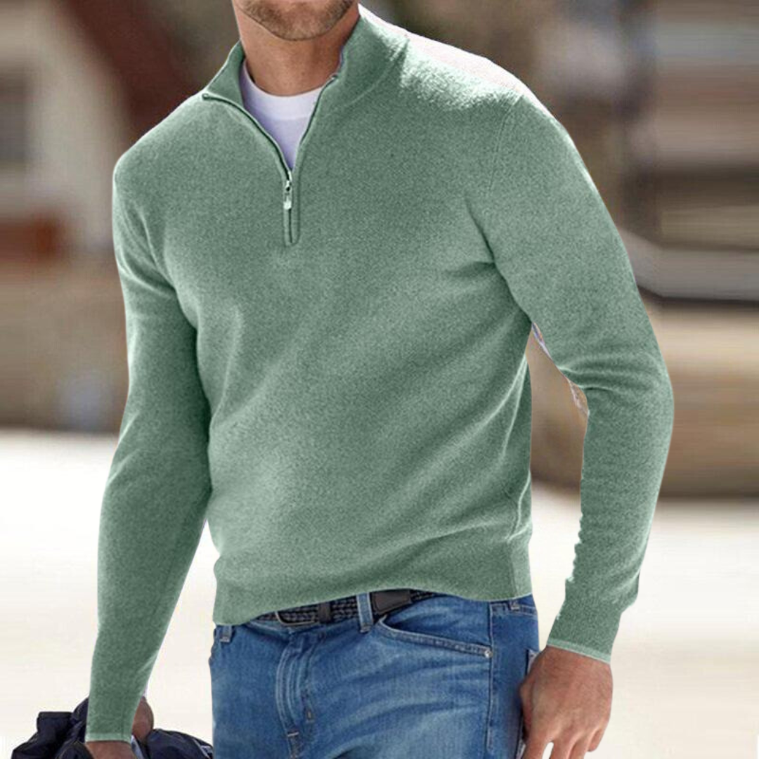 KELVIN - MODERN CRAFTED QUARTER-ZIP PULLOVER