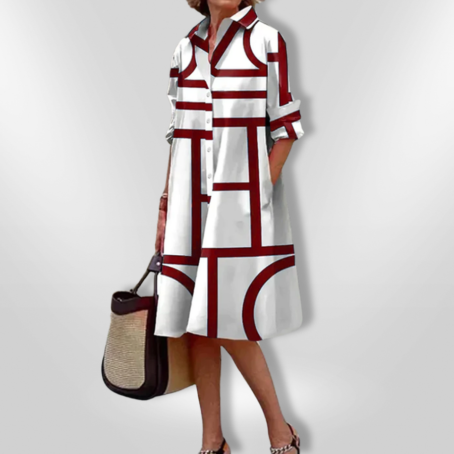 LENSEY - EVERYDAY POCKETED MIDI DRESS