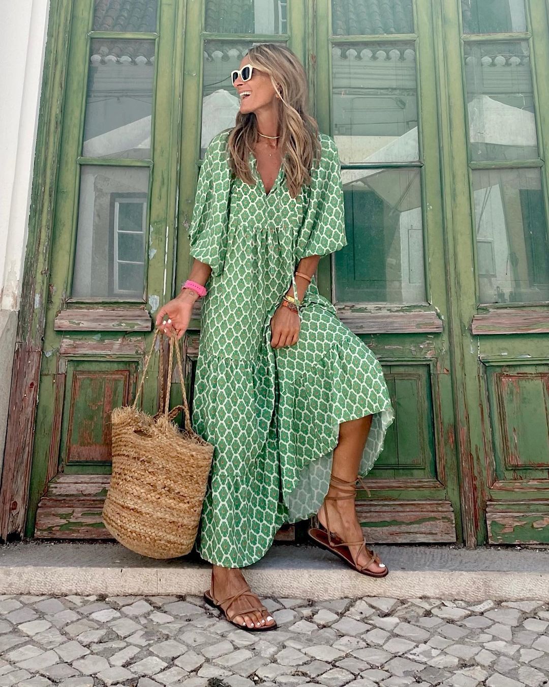 PATSI - PUFFED SHOULDER DRESS