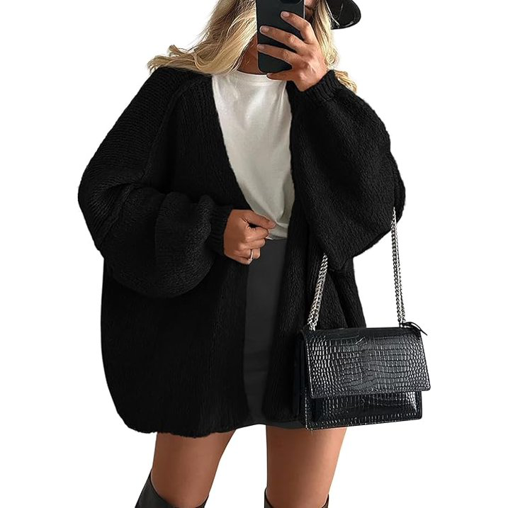 ALIYAH - CHIC WARMTH KNIT MAXI CARDIGAN