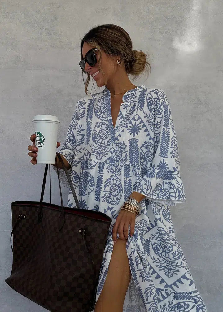 ROCELA - EYE-CATCHING PATTERN DRESS