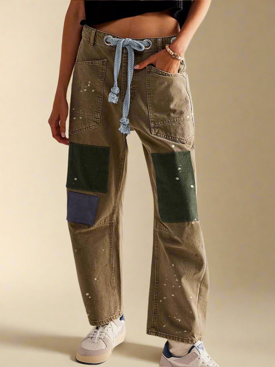 FILOMENA -LOOSE CUT PATCHWORK JEANS