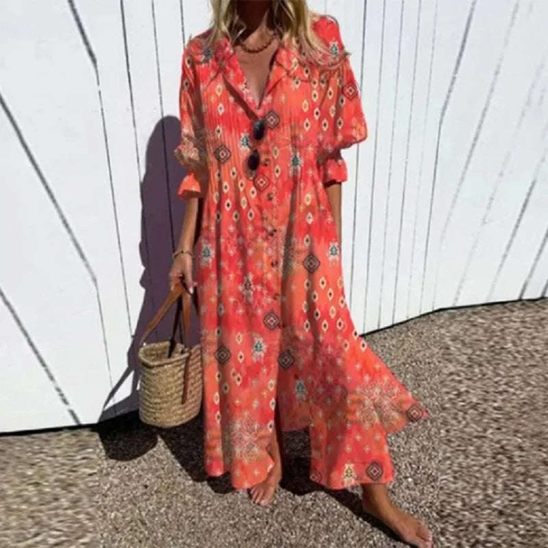 Trishia - Vibrant Bloom Dress