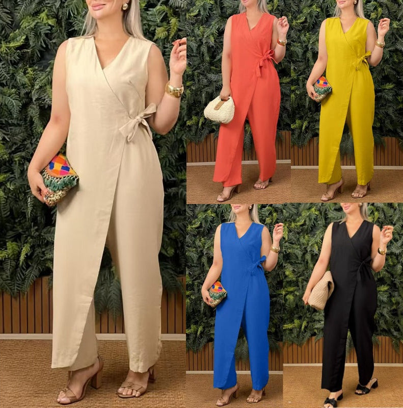 MISSY - SOPHISTICATED SLEEVELESS JUMPSUIT