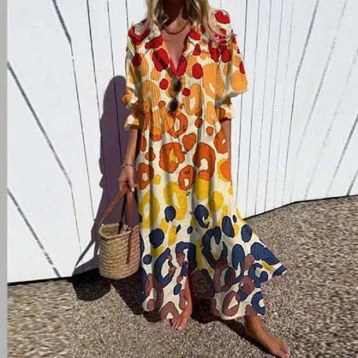 Trishia - Vibrant Bloom Dress