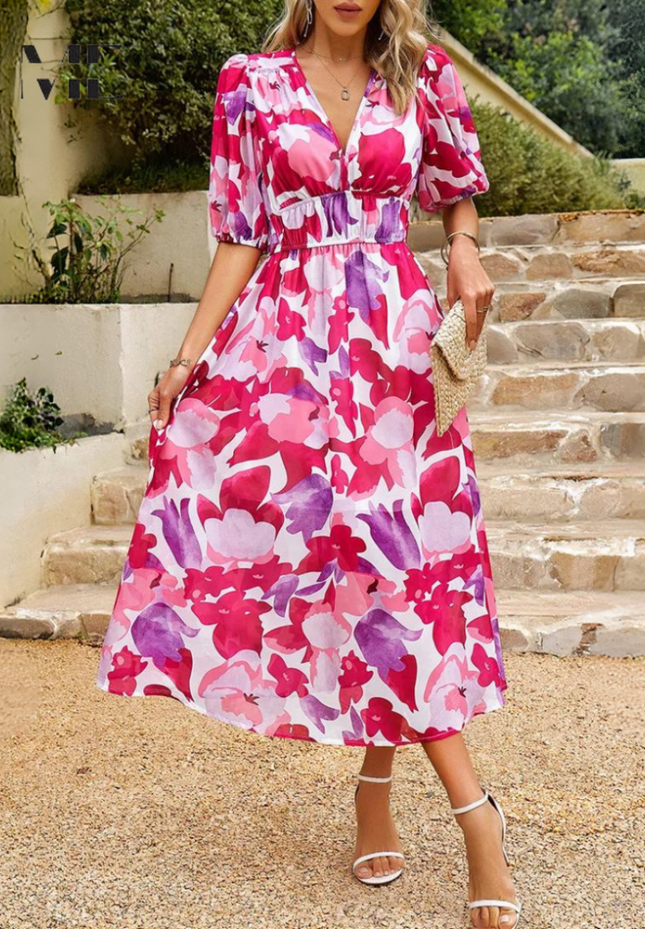 HAYLEY - FLOWER PRINT DRESS