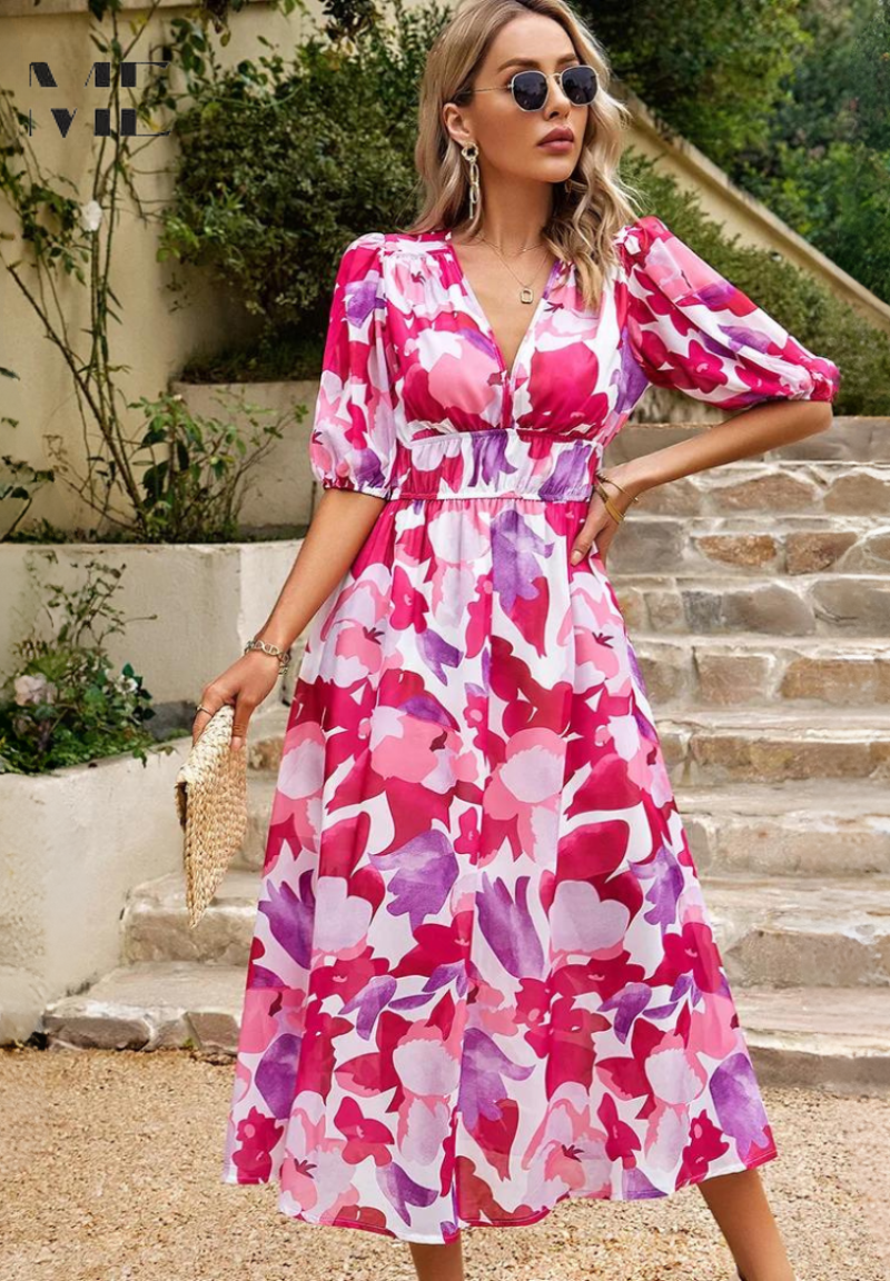HAYLEY - FLOWER PRINT DRESS