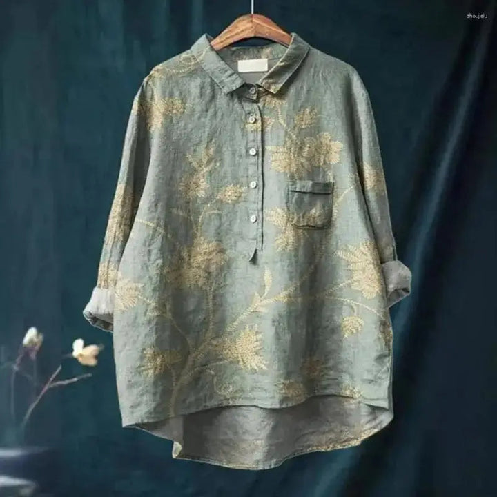 Kasey | Vintage Retro Floral Art Print Shirt