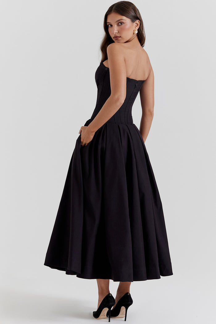 BETHY - CLASSIC BLACK PARTY DRESS