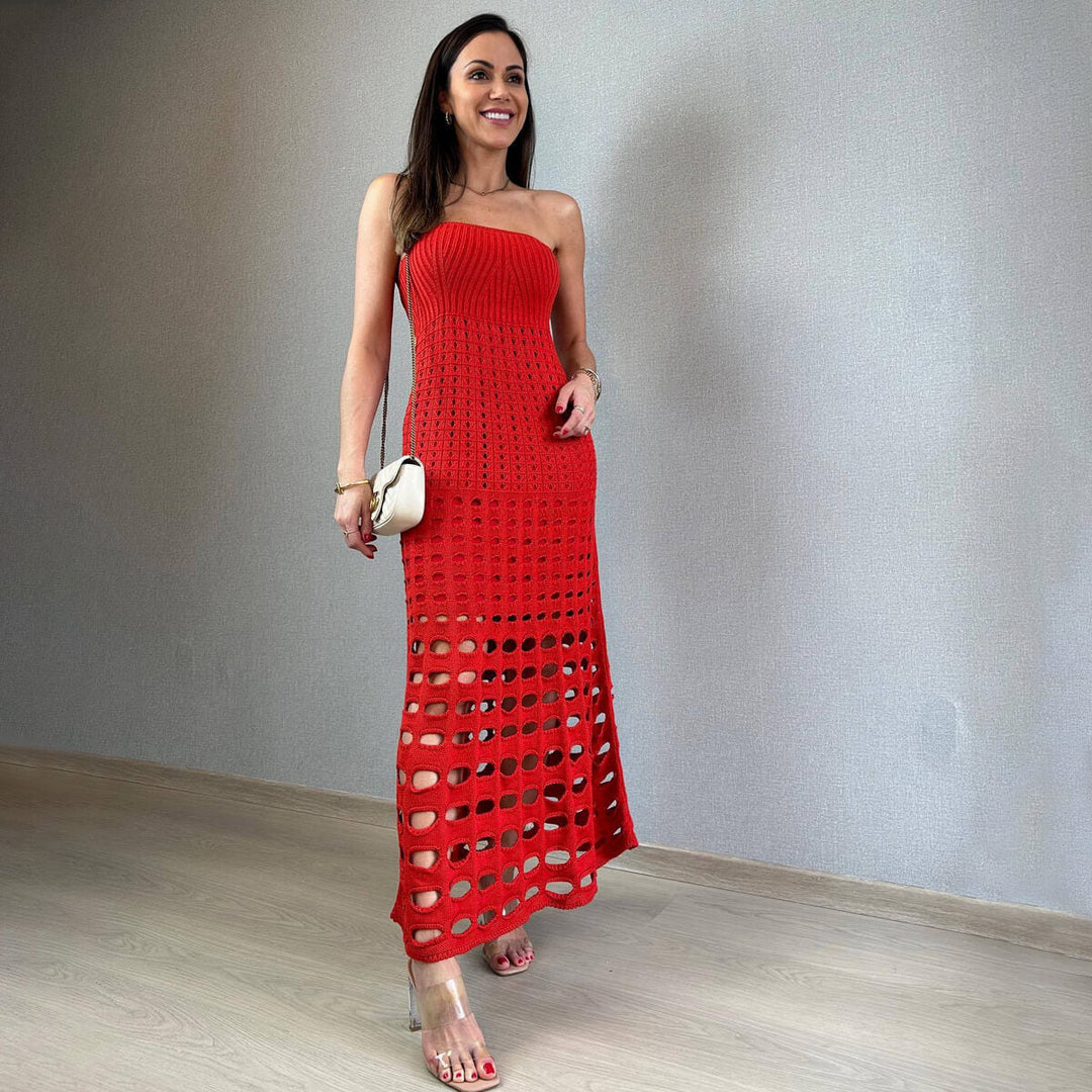NIKKA - CROCHET BOHO MAXI DRESS