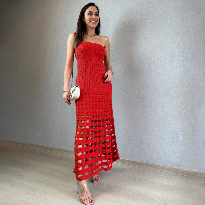 NIKKA - CROCHET BOHO MAXI DRESS