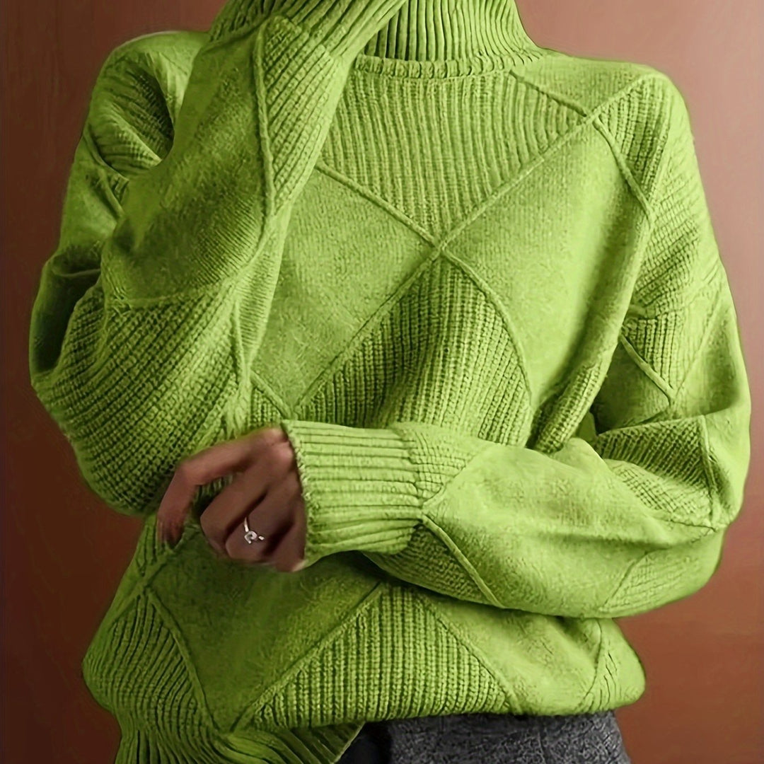 Jessie | Knitted Sweater with High Collar