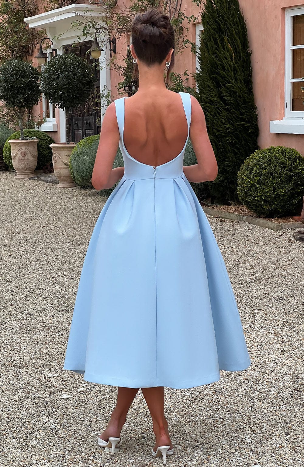 REYNA - LUXE CONTOUR CREPE DRESS