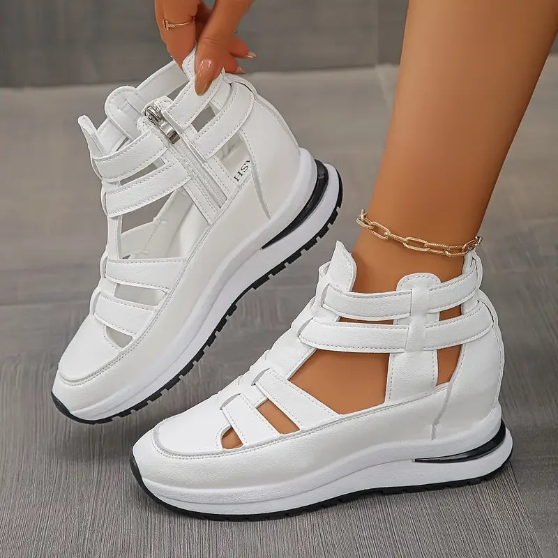 BAILA - TRENDY COMFY WEDGE SANDAL WITH ZIPPER