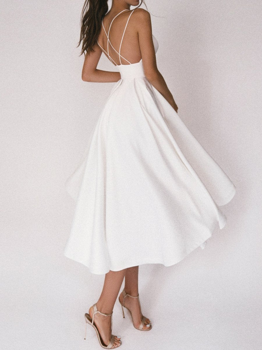 CAMRYN - CHARMY V-NECK STRAPPY DRESS
