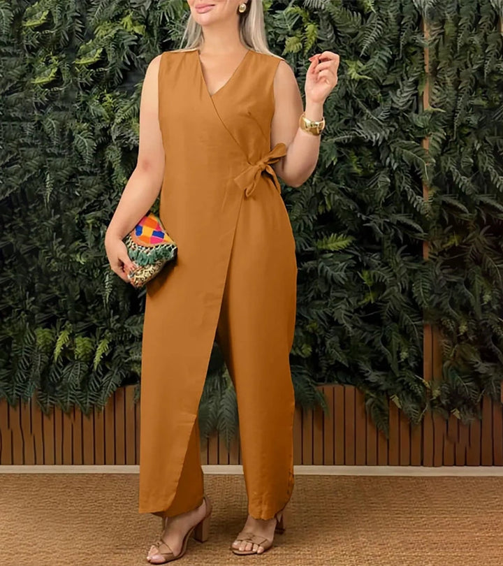 MISSY - SOPHISTICATED SLEEVELESS JUMPSUIT