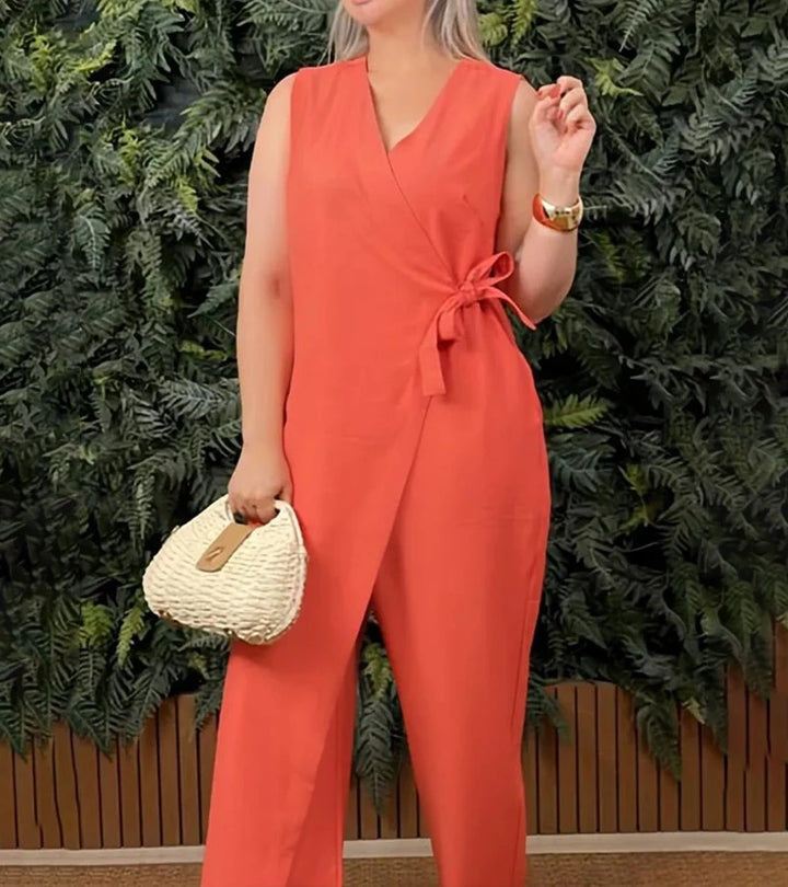 MISSY - SOPHISTICATED SLEEVELESS JUMPSUIT