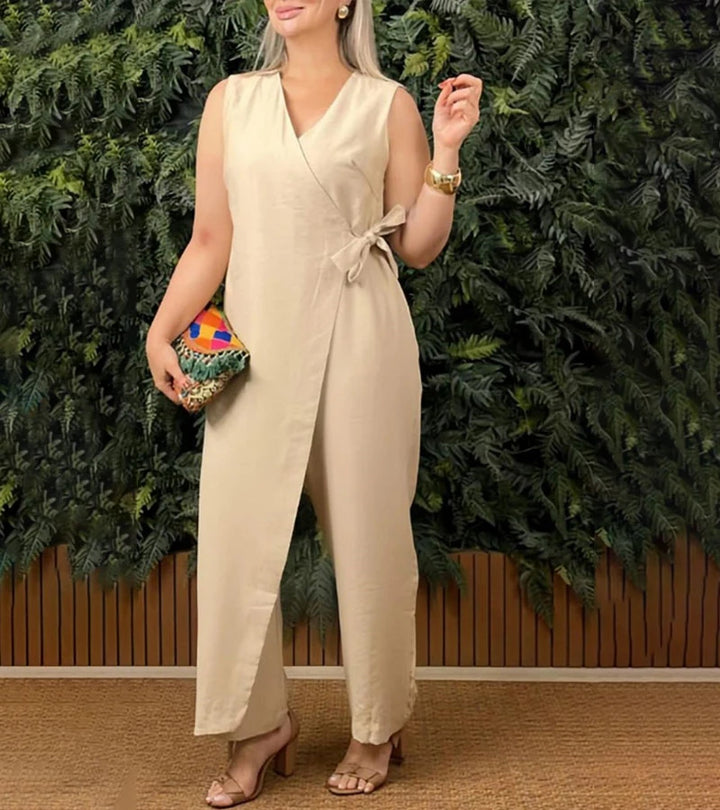 MISSY - SOPHISTICATED SLEEVELESS JUMPSUIT