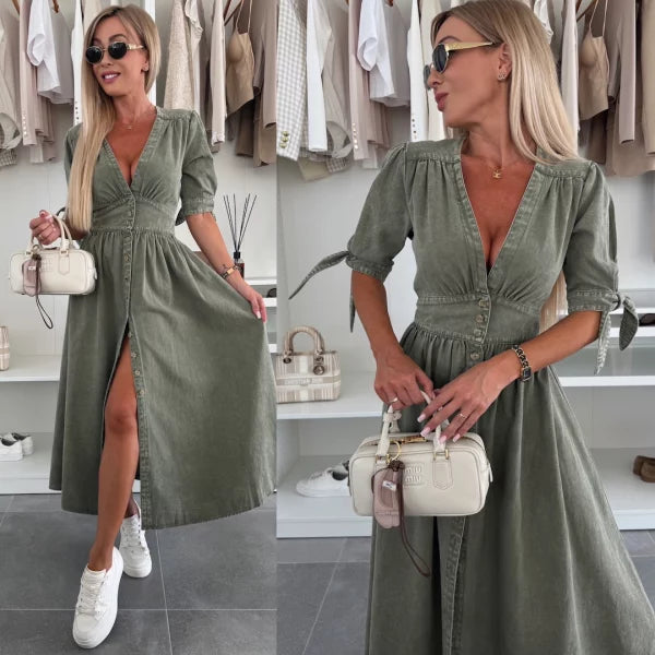 IVANIA - VIBRANT DENIM DRESS