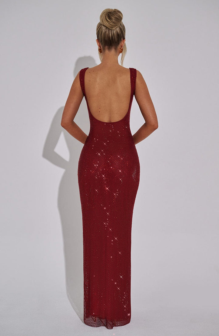 YUKI - PREMIUM STRETCH NET MAXI DRESS