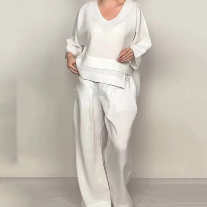 GENIEVA - COZY COTTON LINEN LOUNGEWEAR SET