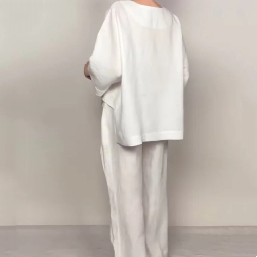 GENIEVA - COZY COTTON LINEN LOUNGEWEAR SET
