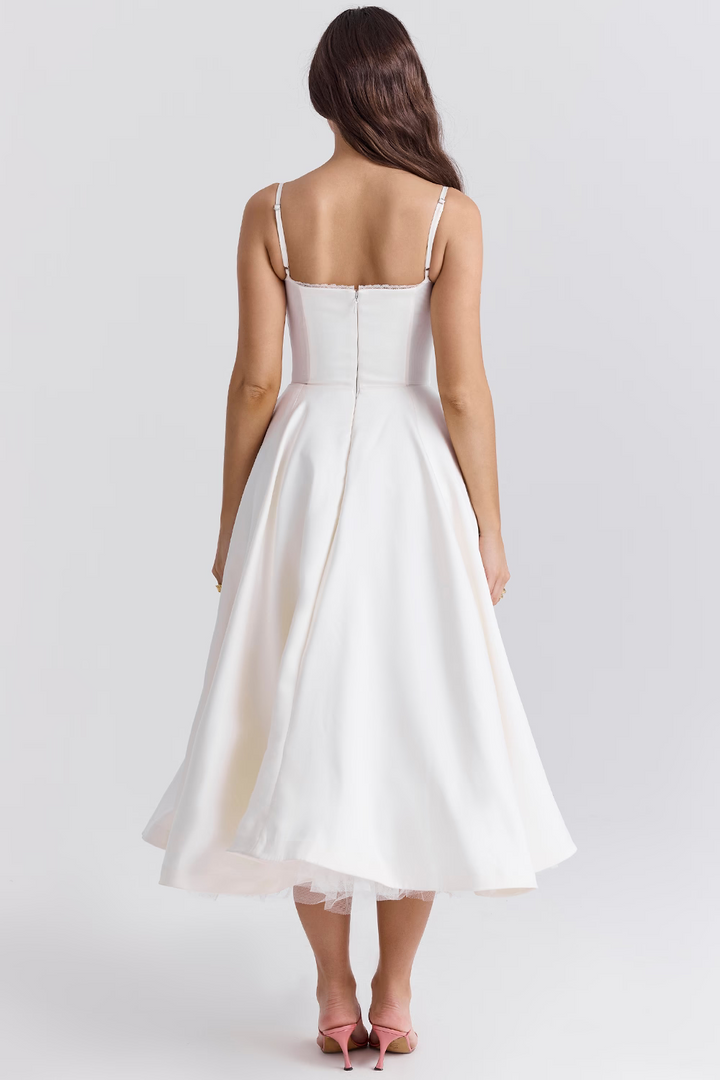 BRIGGITE - FIT AND FLARE BUSTIER TEA DRESS
